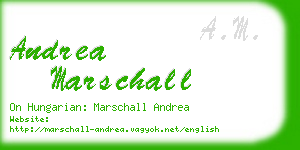 andrea marschall business card